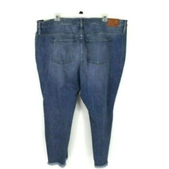 J. Crew Medium Wash Slim Boyfriend Distressed Stretch Denim Jeans Womens 48 NWT - Picture 3 of 16